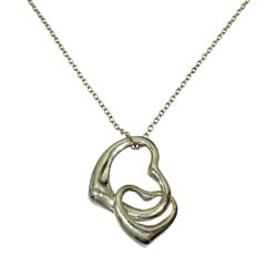 TIFFANY&Co. Tiffany Silver 925 Necklace Elsa Peretti Double Open Heart Women's 20484075