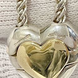 TIFFANY&Co. Tiffany Silver 925 K18YG Necklace Vintage Puzzle Heart Combi Women's 20478697