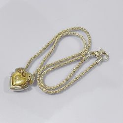 TIFFANY&Co. Tiffany Silver 925 K18YG Necklace Vintage Puzzle Heart Combi Women's 20478697