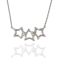 TIFFANY&Co. Tiffany Silver 925 Necklace Triple Star Women's 20482792