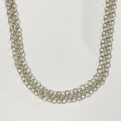 TIFFANY&Co. Tiffany Sterling Silver Necklace Elsa Peretti Mesh Chain Long Vintage Women's 20481896