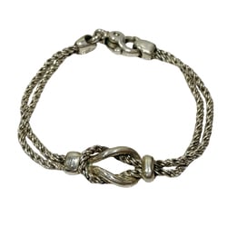 TIFFANY&Co. Tiffany Silver 925 Bracelet Vintage Double Rope Center Knot Women's 20485053