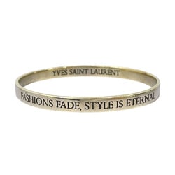 YVES SAINT LAURENT Silver 925 GP Bangle Fashions fade, style is eternal Quote Bracelet Men Women 20490363