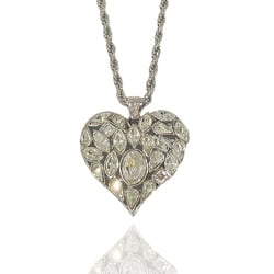 YVES SAINT LAURENT Yves Saint Laurent Metal Necklace Heart Jewel Chain Vintage Women's 20477175