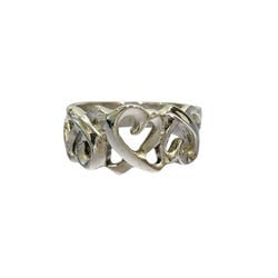 TIFFANY&Co. Tiffany Silver 925 Ring Triple Loving Heart Women's 20484967