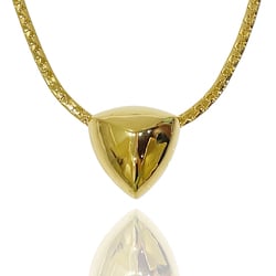 YVES SAINT LAURENT GP Necklace Triangle Chain Vintage Women's Gold 20475708