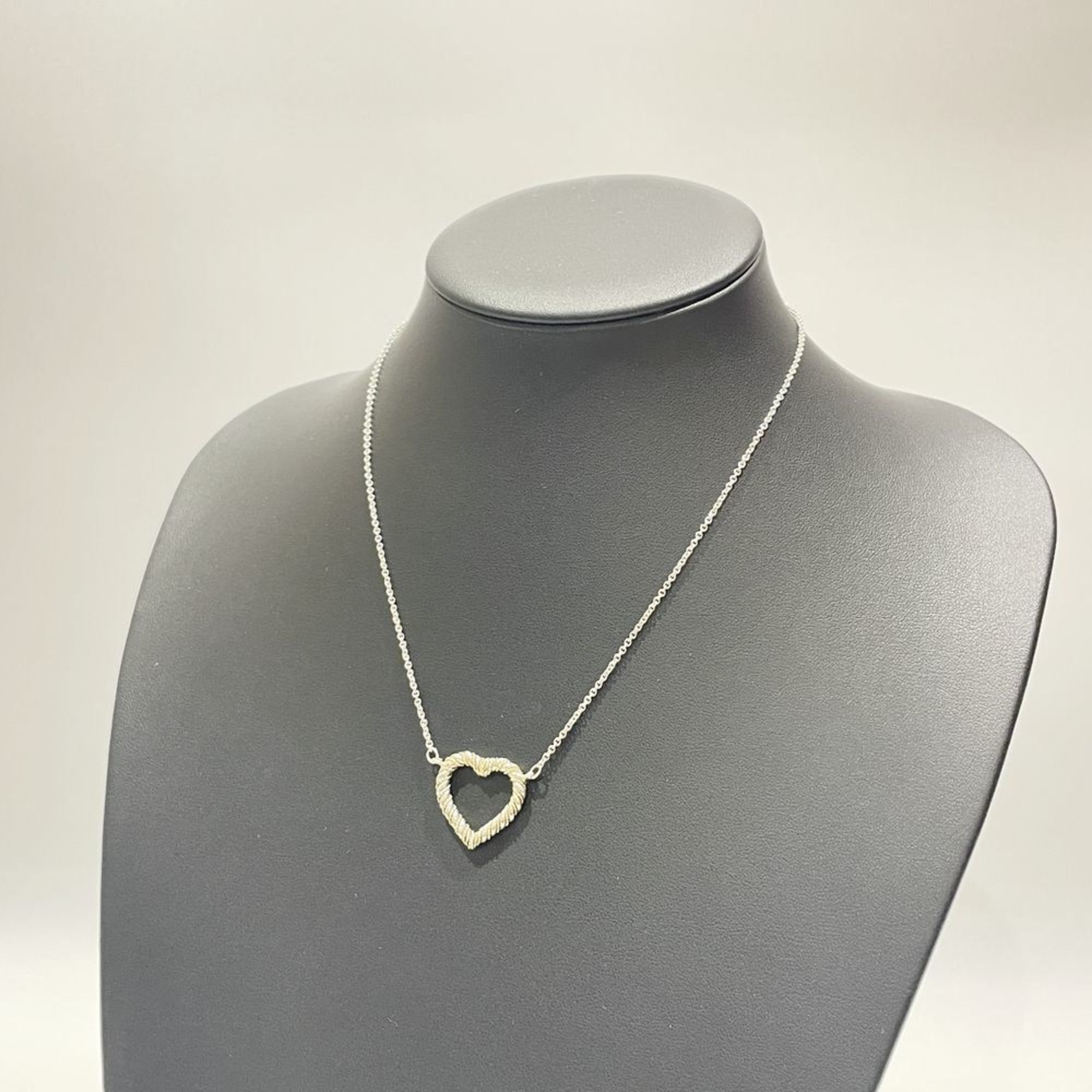 TIFFANY&Co. Tiffany Silver 925 K18YG Necklace Heart Twist Combi Women's 20475737