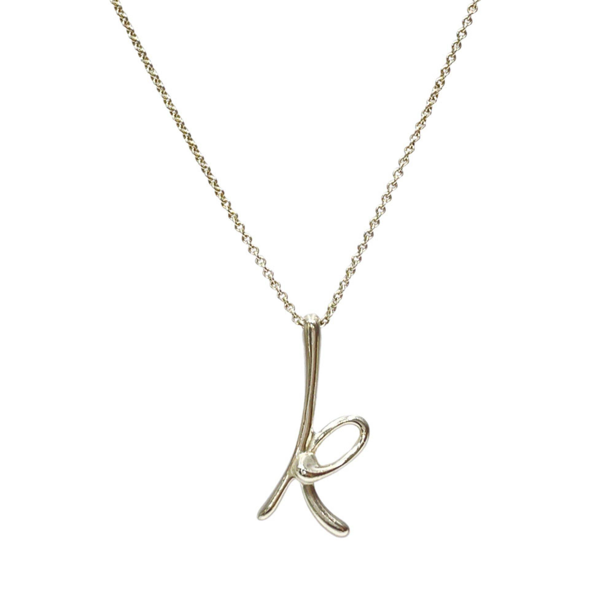 TIFFANY&Co. Tiffany SV925 Necklace Elsa Peretti Letter K Initial Ladies Silver 20496660