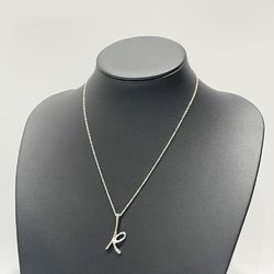 TIFFANY&Co. Tiffany SV925 Necklace Elsa Peretti Letter K Initial Ladies Silver 20496660