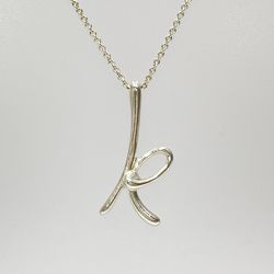 TIFFANY&Co. Tiffany SV925 Necklace Elsa Peretti Letter K Initial Ladies Silver 20496660