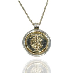 TIFFANY&Co. Tiffany Silver 925 K18YG Necklace T&C Logo Coin Combination *Non-genuine Chain Women's x Gold 20475735