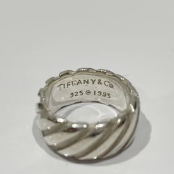 TIFFANY&Co. Tiffany Silver 925 Ring Twist Tornado Men's Women's 20485700