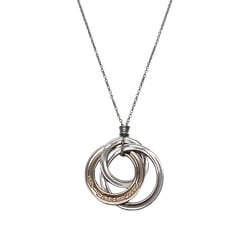 TIFFANY&Co. Tiffany Silver 925 Rubedo Metal Necklace 1837 Interlocking Triple Circle Women's 20490392