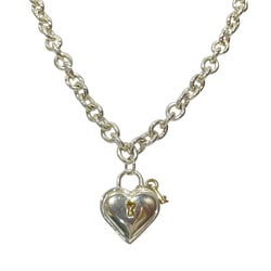 TIFFANY&Co. Tiffany SV925 K18YG Necklace Lock Heart Key Women's Silver 20499526