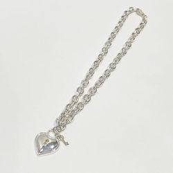 TIFFANY&Co. Tiffany SV925 K18YG Necklace Lock Heart Key Women's Silver 20499526