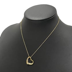 TIFFANY&Co. Tiffany K18YG Necklace Open Heart Pavé 29P Women's Gold 20482867