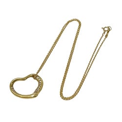 TIFFANY&Co. Tiffany K18YG Necklace Open Heart Pavé 29P Women's Gold 20482867