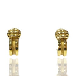 TIFFANY&Co. Tiffany K18YG Earrings Grooved Ladies Gold 20486709