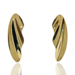 TIFFANY&Co. Tiffany K18YG Earrings Rare High Tide Feather Women's Gold 20486708