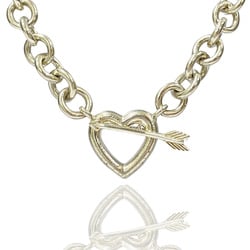 TIFFANY&Co. Tiffany Silver 925 Necklace Heart Arrow Toggle Link Chain Women's 20486876