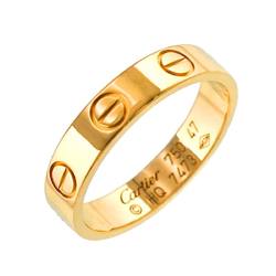 Cartier Love #47 Ring, K18 YG Yellow Gold 750, Mini Ring