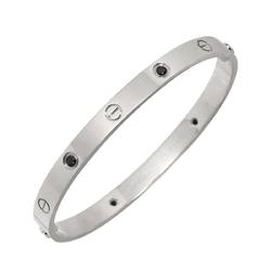 Cartier Love Bracelet #19 Sapphire K18 WG White Gold 750 Bangle