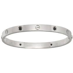 Cartier Love Bracelet #19 Sapphire K18 WG White Gold 750 Bangle