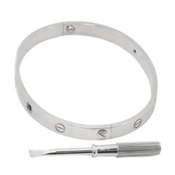 Cartier Love Bracelet #19 Sapphire K18 WG White Gold 750 Bangle