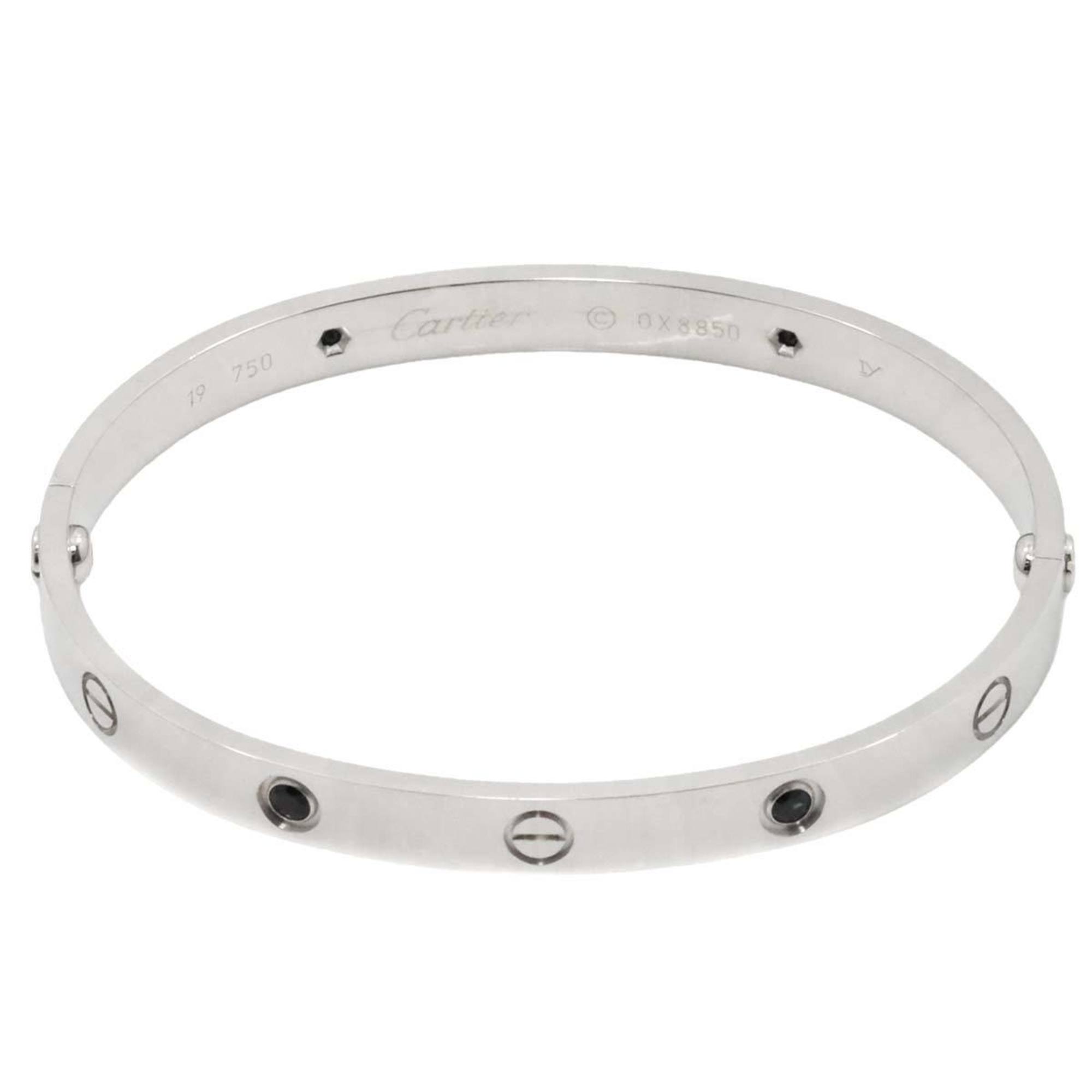 Cartier Love Bracelet #19 Sapphire K18 WG White Gold 750 Bangle