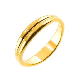 Tiffany & Co. Double Wave Ring K18 YG Yellow Gold 750 wave Band