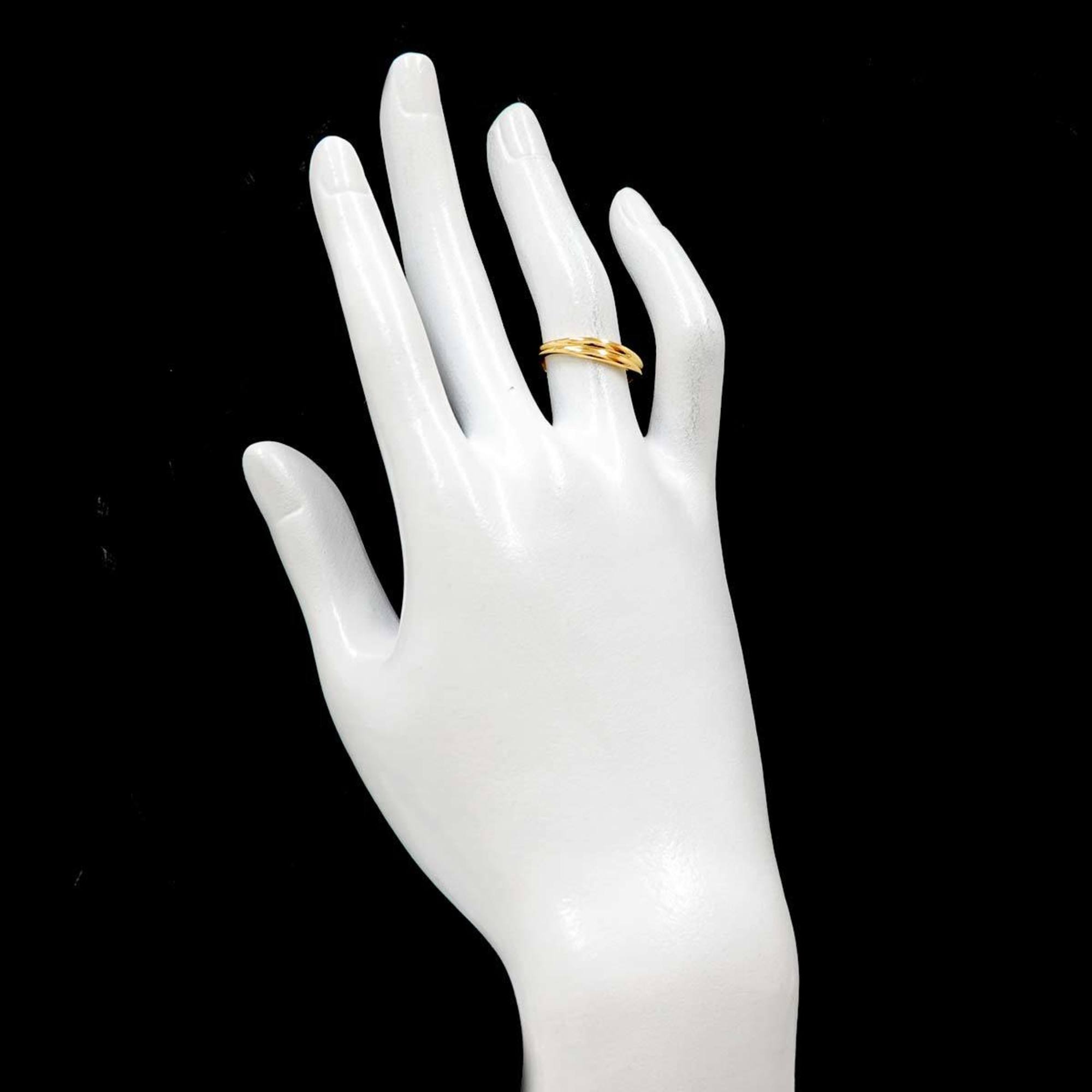 Tiffany & Co. Double Wave Ring K18 YG Yellow Gold 750 wave Band