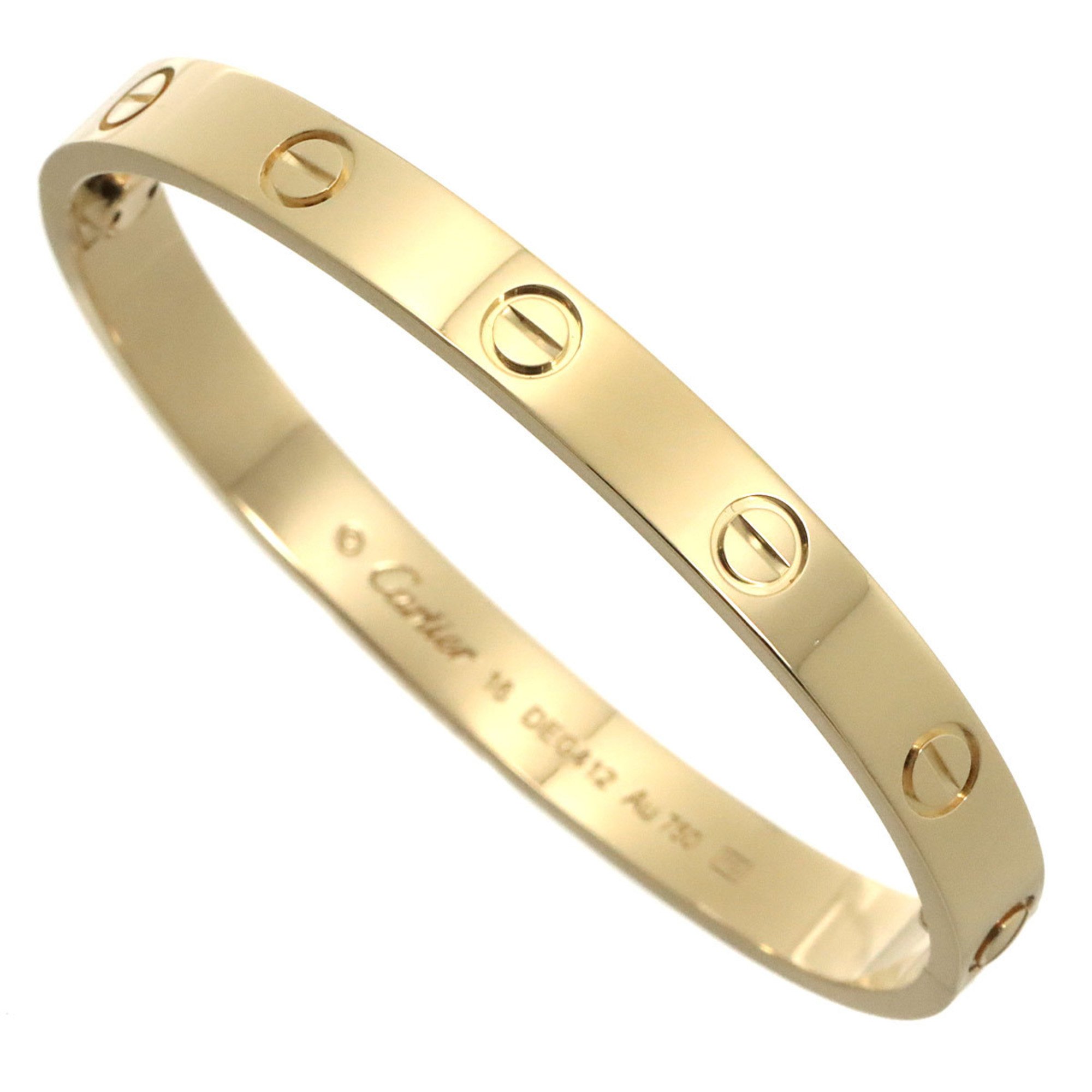 Cartier Love Bracelet #16 K18 YG Yellow Gold 750 Bangle