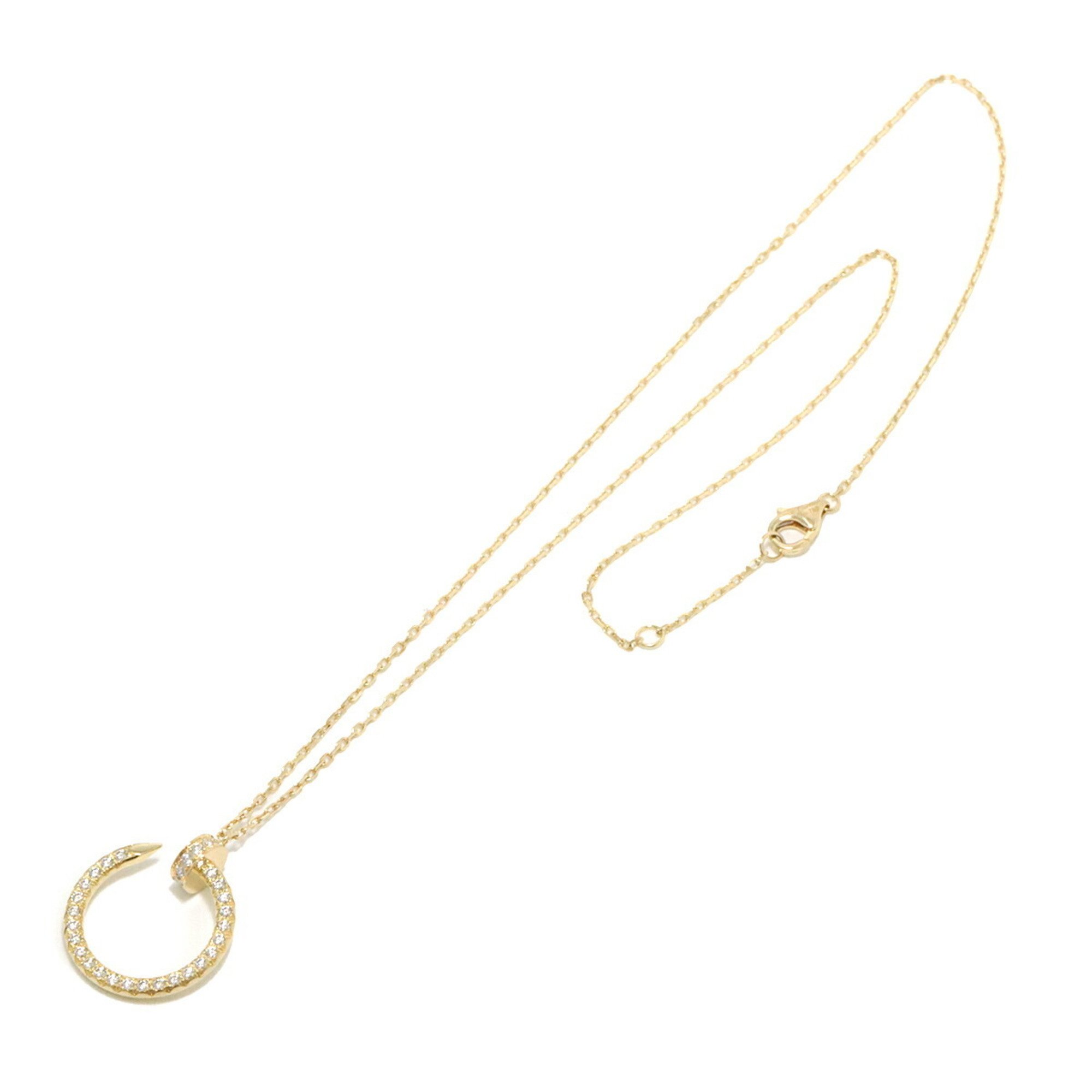 Cartier Juste Un Clou Diamond Necklace 41cm K18 YG Yellow Gold 750