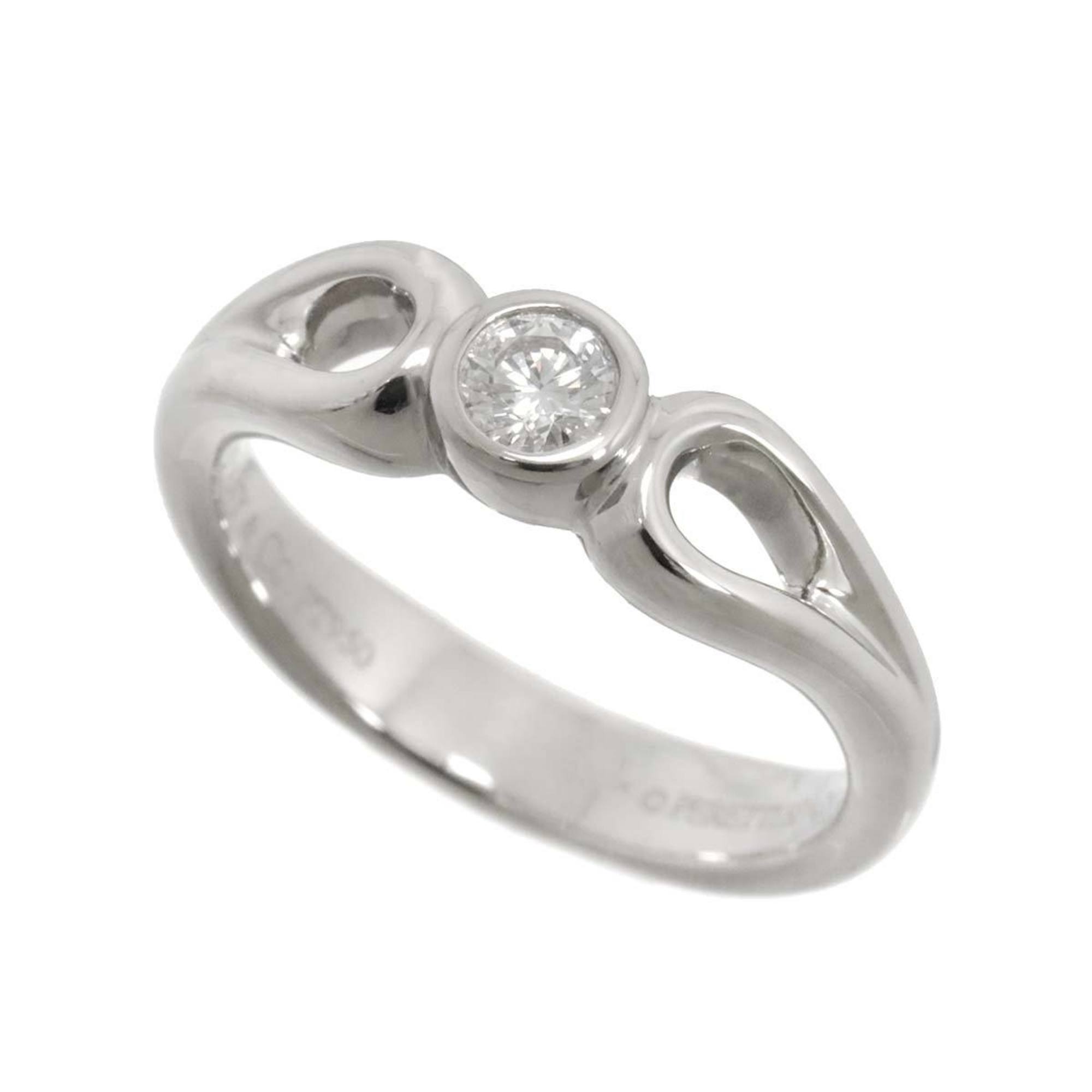 Tiffany & Co. Double Teardrop Ring Diamond Pt Platinum