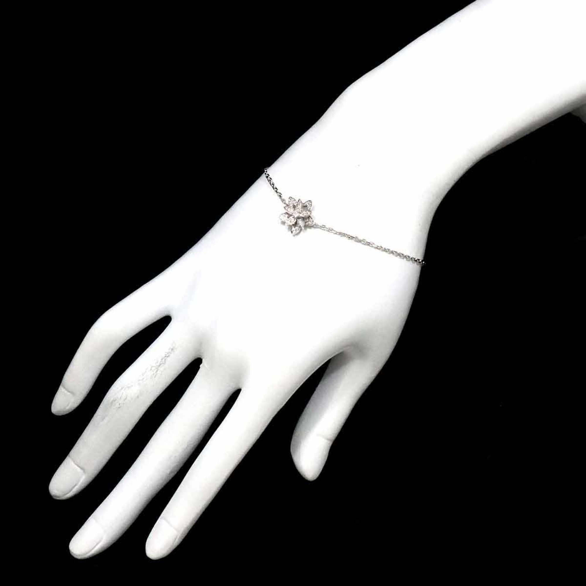 Van Cleef & Arpels Lotus Diamond Bracelet 17cm K18 WG 750