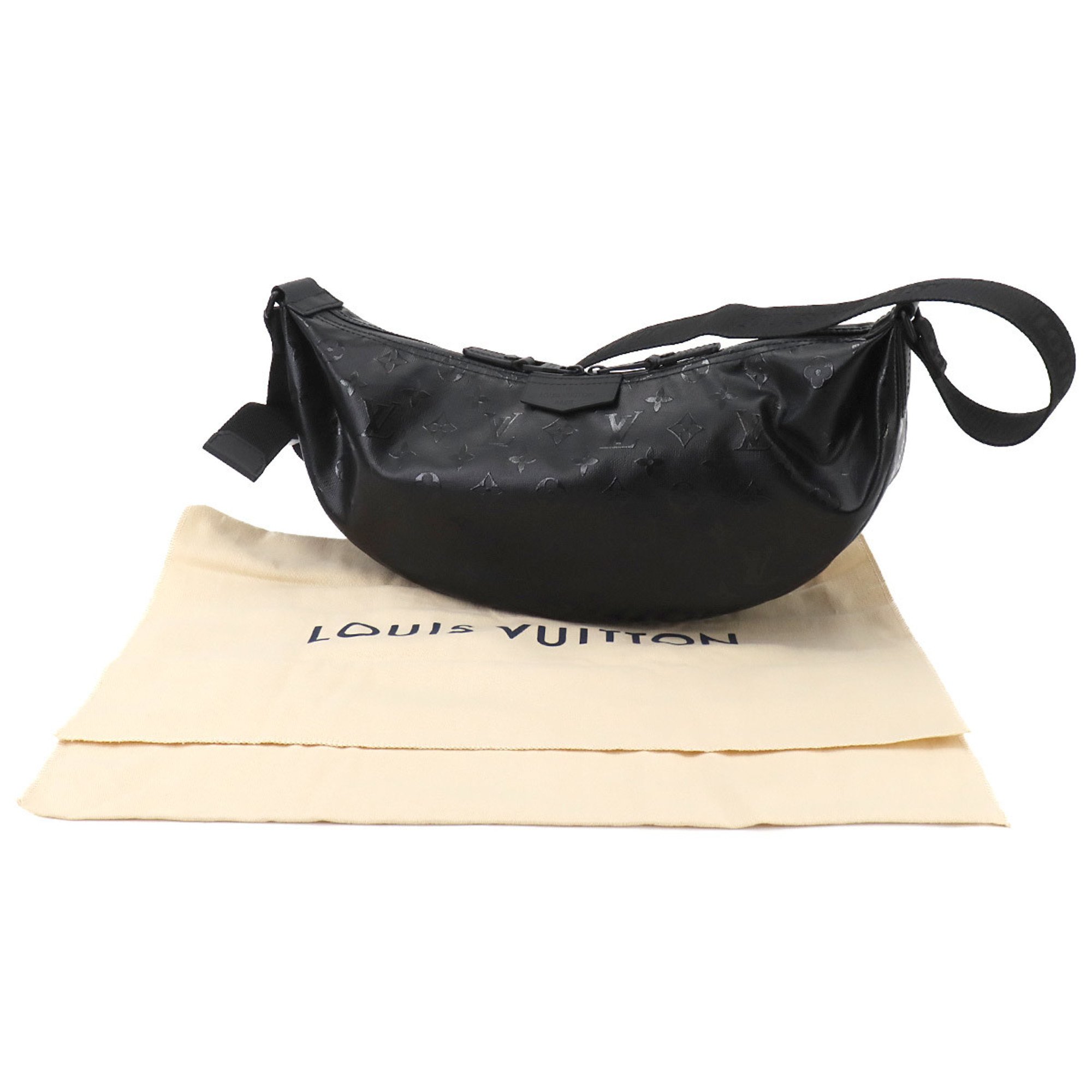 Louis Vuitton LOUIS VUITTON Monogram Storm Hammock Bag Crossbody Waist Pouch Black M23790 RFID Hamac