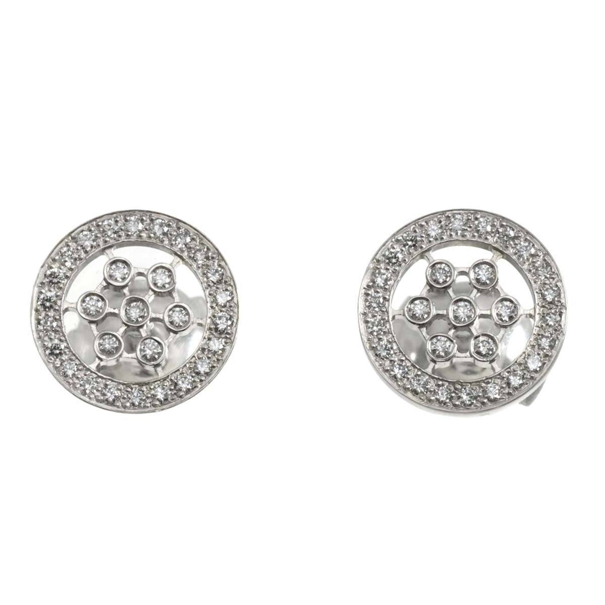 Tiffany & Co. Voile Diamond Earrings Pt Platinum Pierced