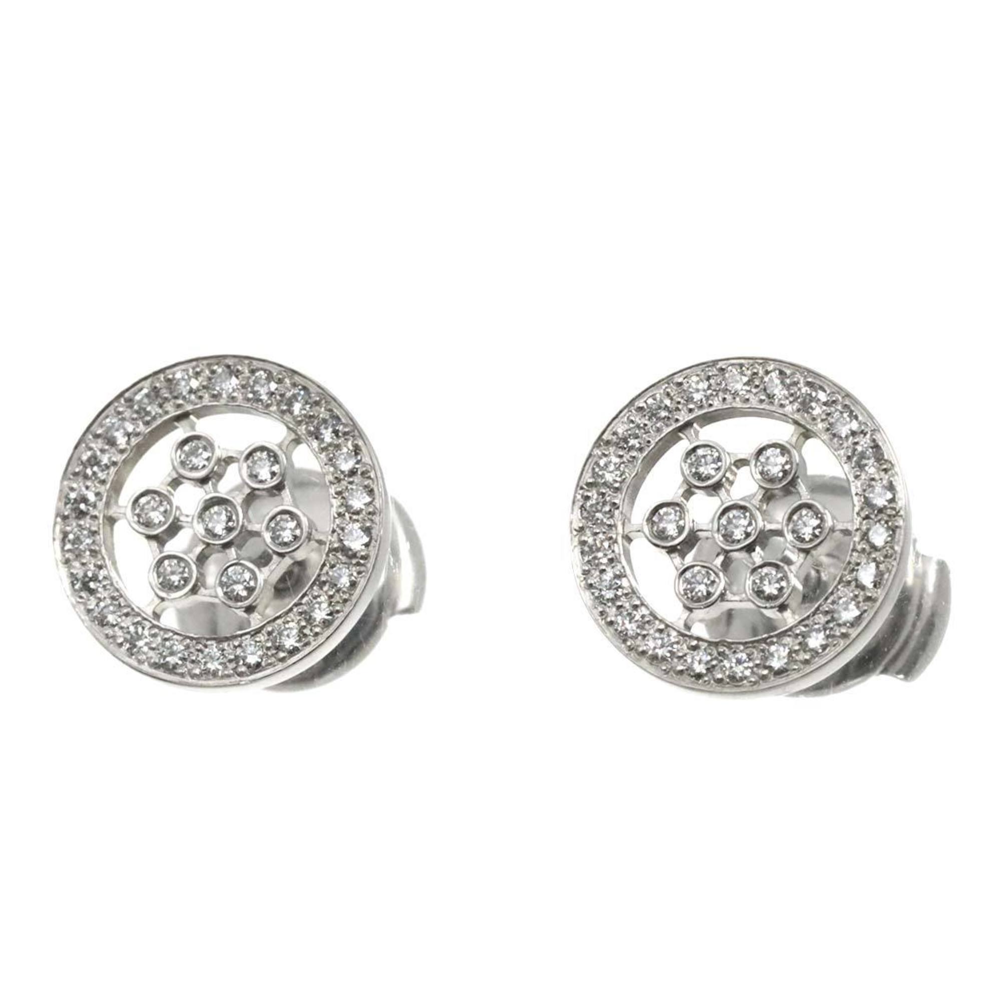 Tiffany & Co. Voile Diamond Earrings Pt Platinum Pierced