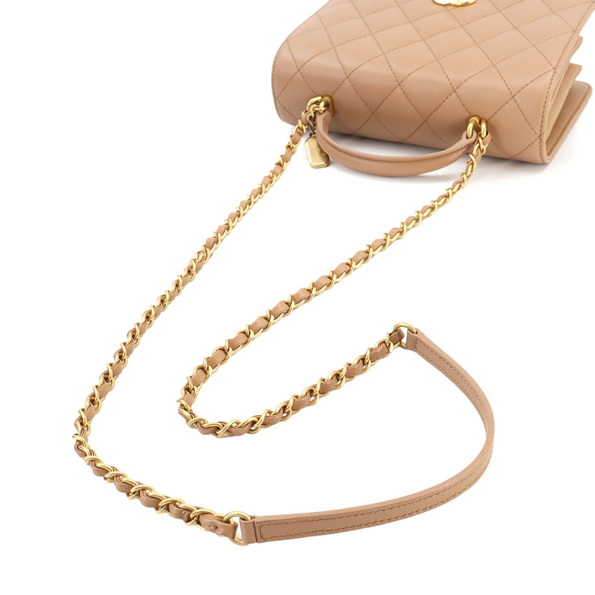 CHANEL Matelasse Chain Shoulder Bag, Caviar Skin, Beige, AS4286, Gold Hardware, Bag