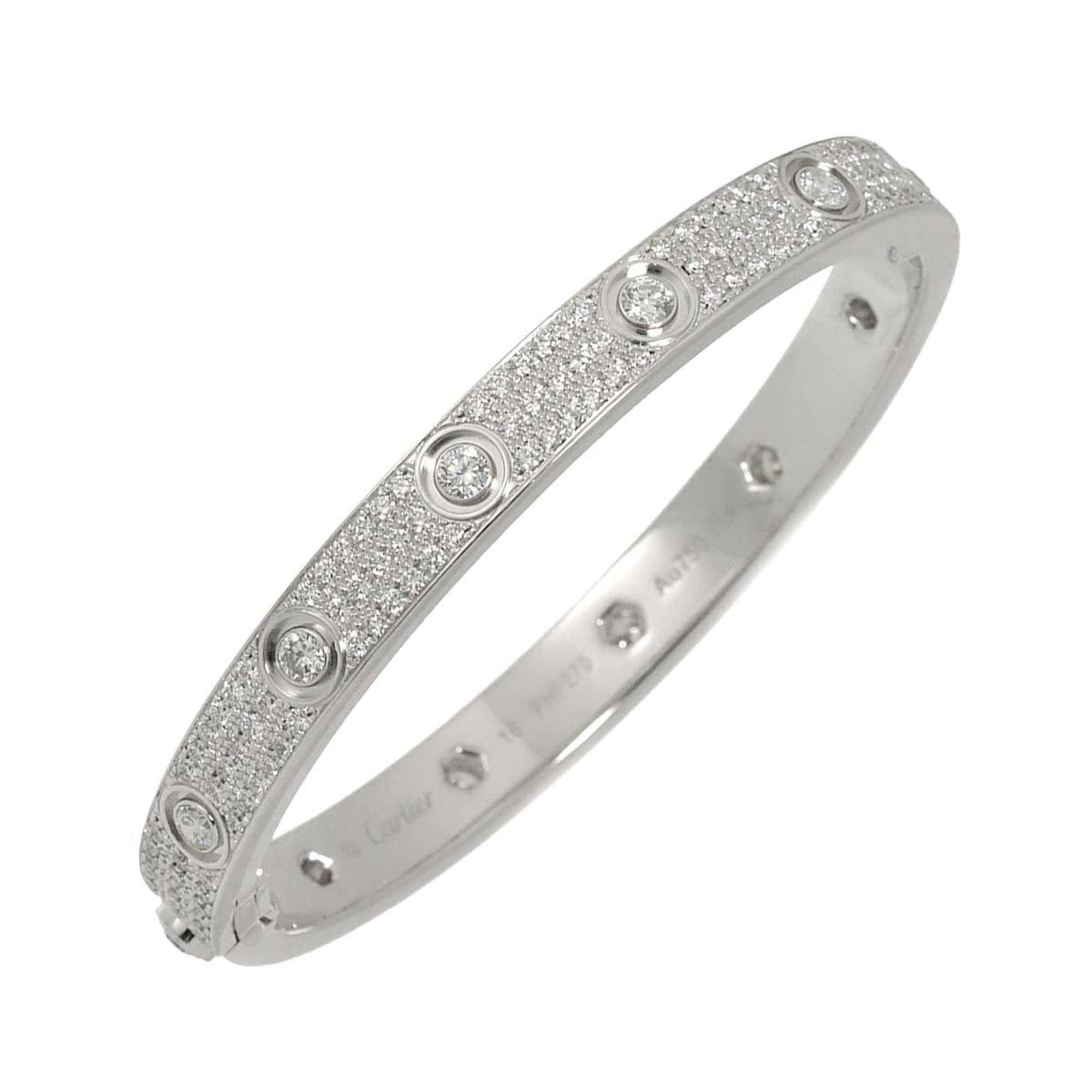 Cartier Love Bracelet #16 Pavé Diamond K18 WG 750