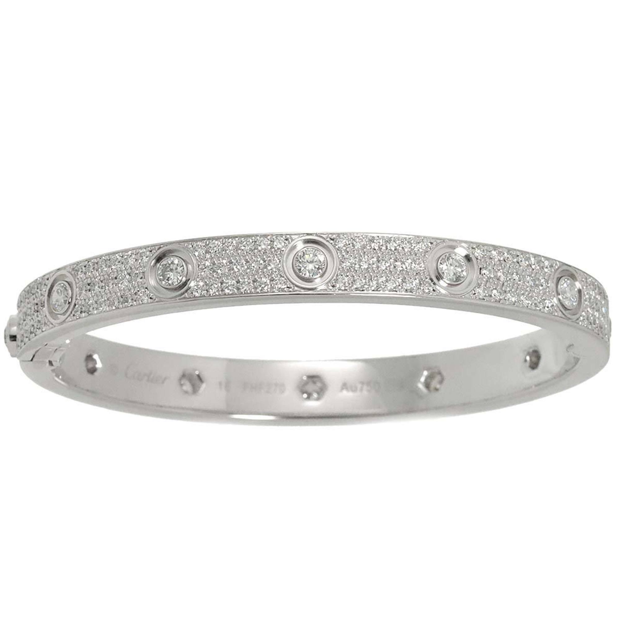 Cartier Love Bracelet #16 Pavé Diamond K18 WG 750