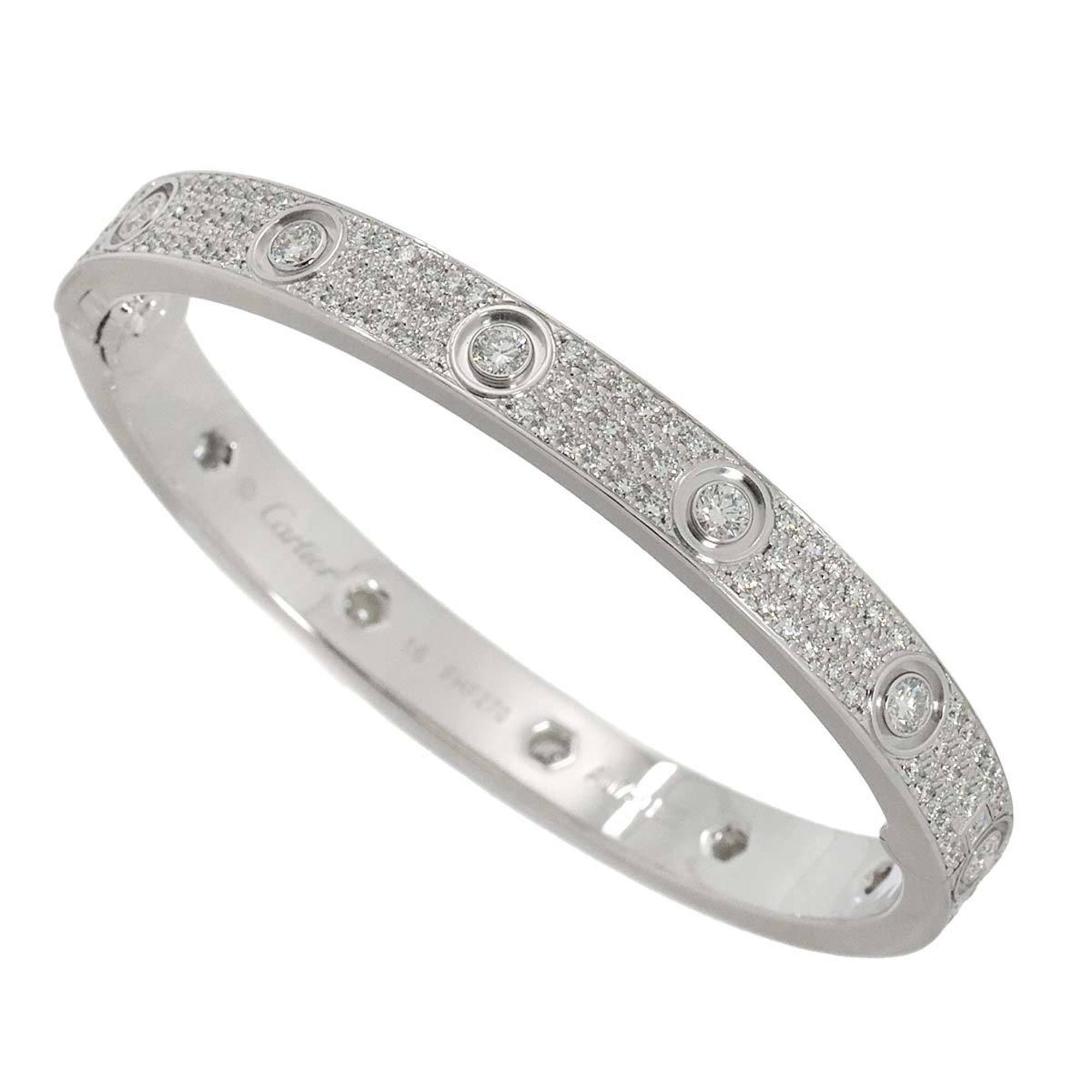 Cartier Love Bracelet #16 Pavé Diamond K18 WG 750