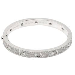 Cartier Love Bracelet #16 Pavé Diamond K18 WG 750