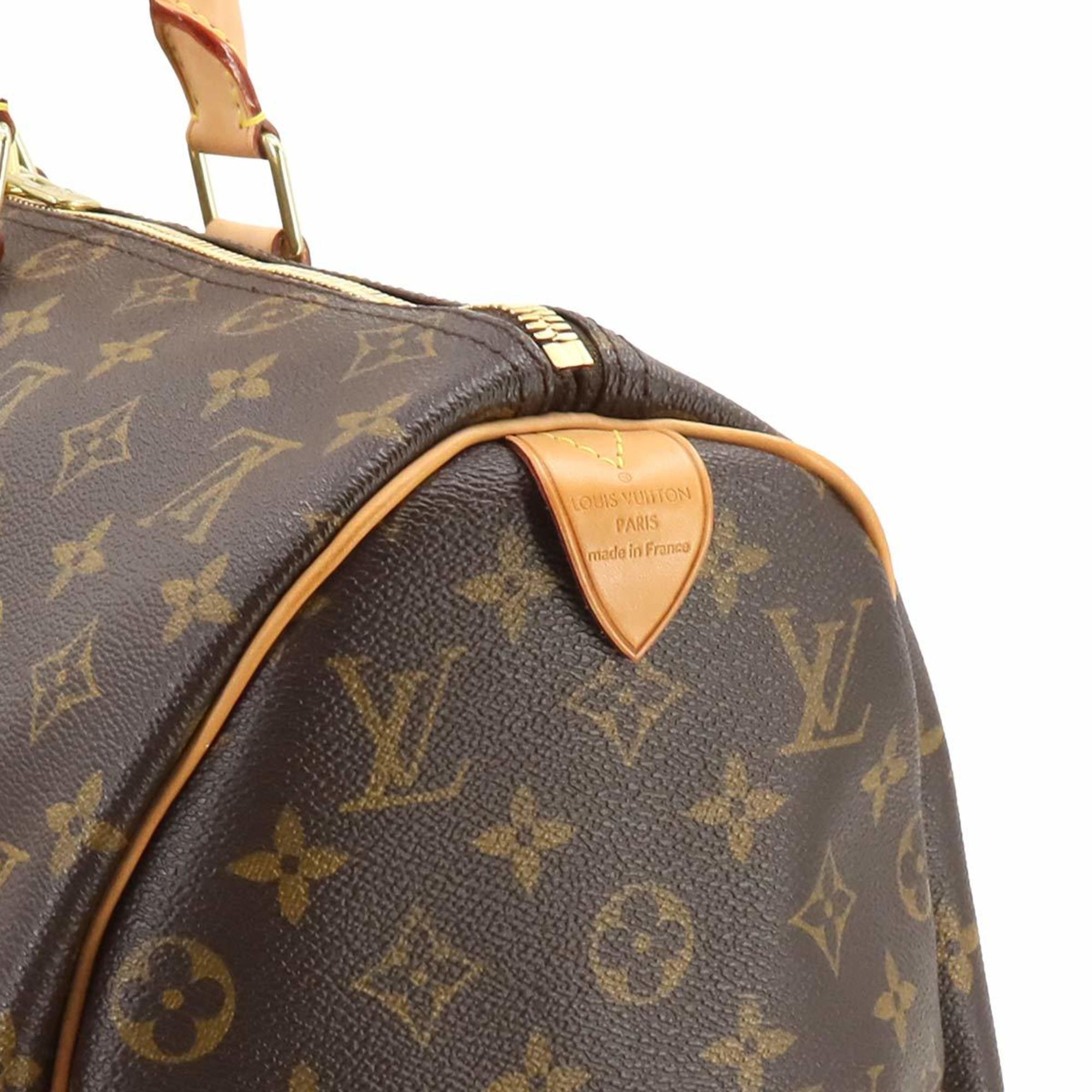 Louis Vuitton Monogram Keepall 45 Boston Bag Brown M41428