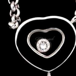 Chopard Happy Diamond Heart I LOVE YOU Necklace 48cm K18 WG White Gold 750