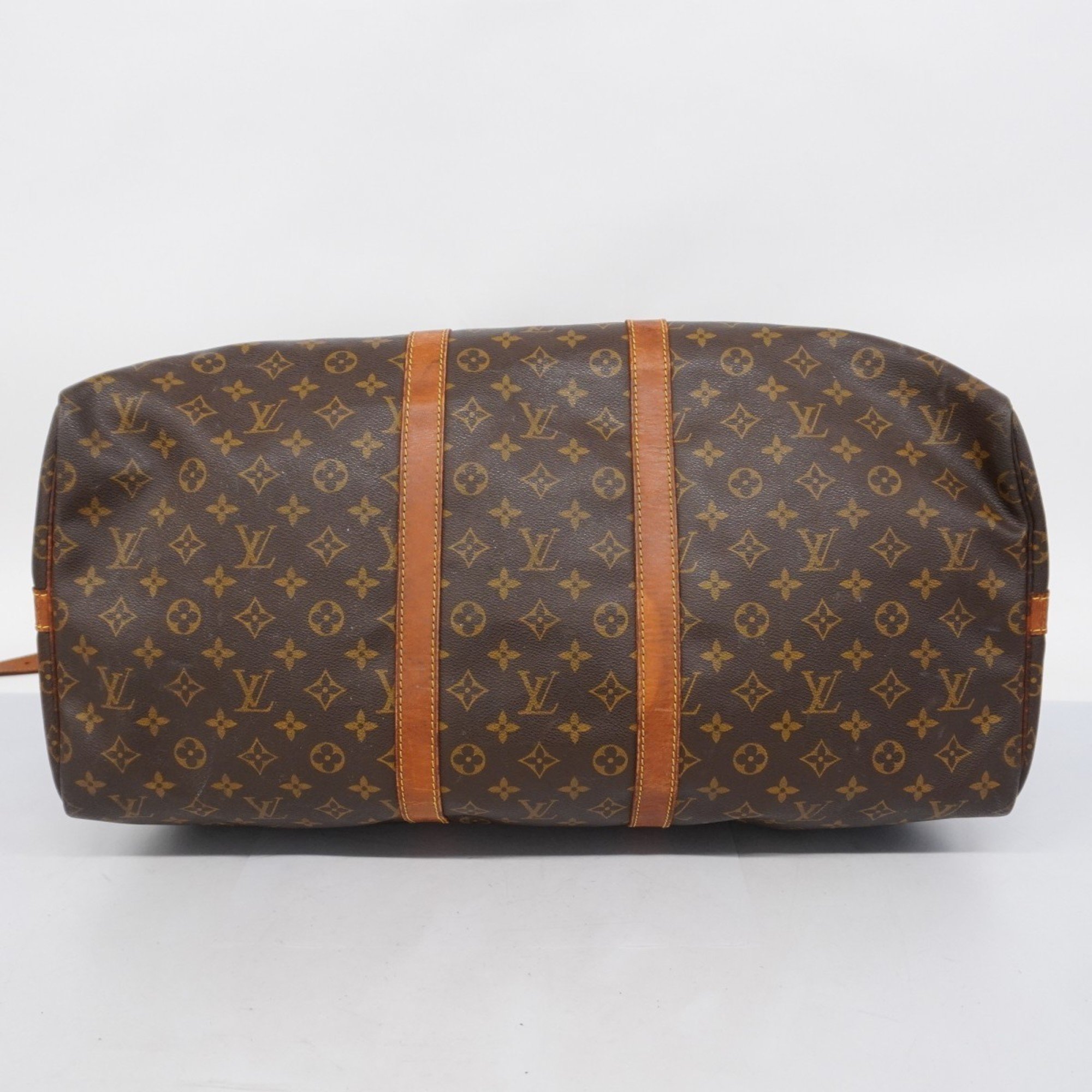 Louis Vuitton Boston Bag Monogram Keepall Bandouliere 55 M41414 Brown Men's Women's