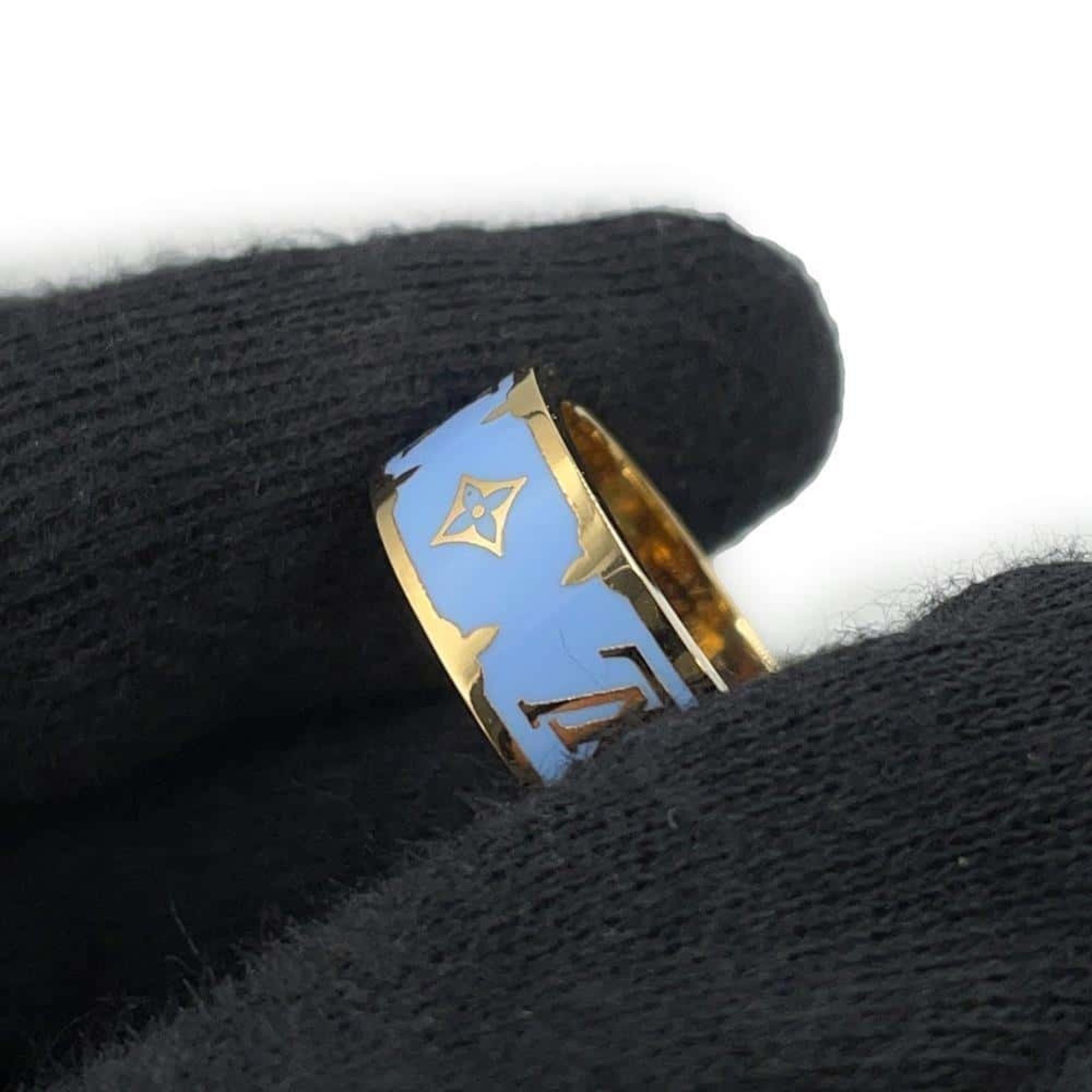 Louis Vuitton Ring Nano Gram Enamel Size L M1567L LOUIS VUITTON