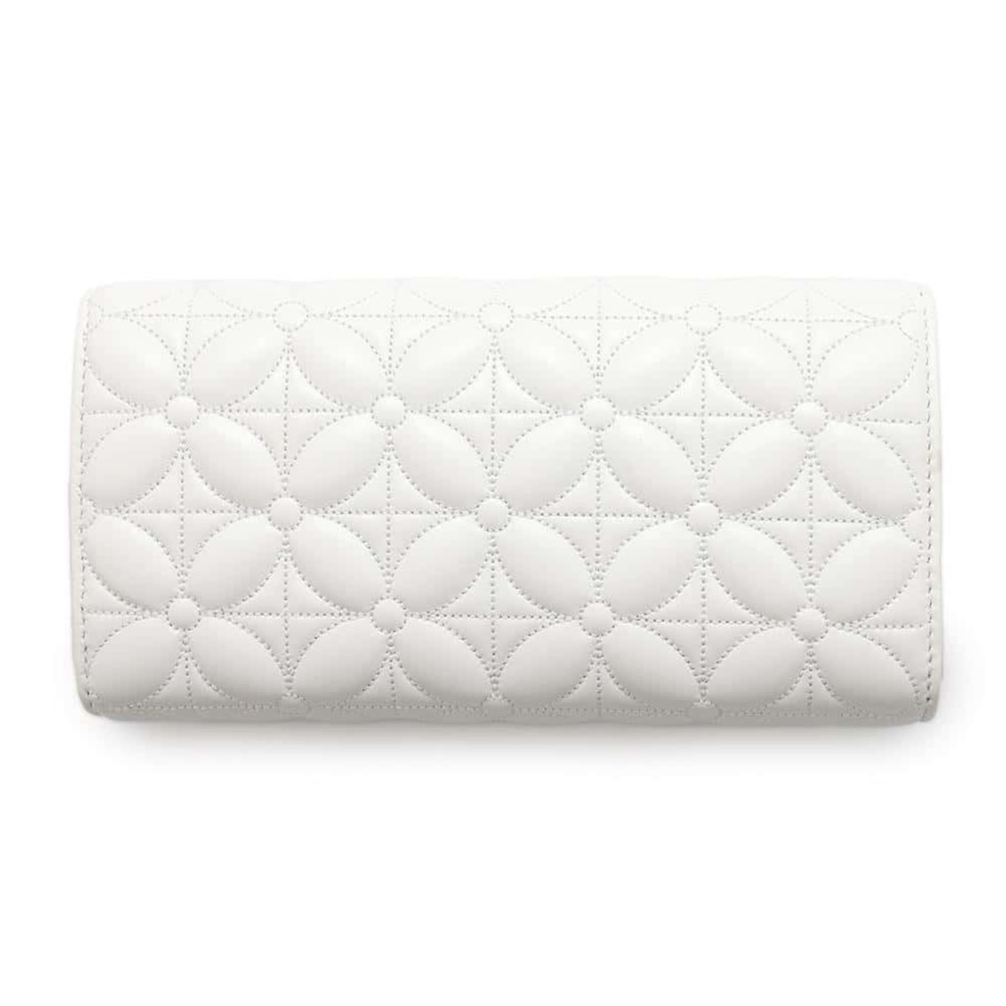 Louis Vuitton Long Wallet Monogram Flower Portefeuille Capucines Lamb Leather M11417 LOUIS VUITTON White