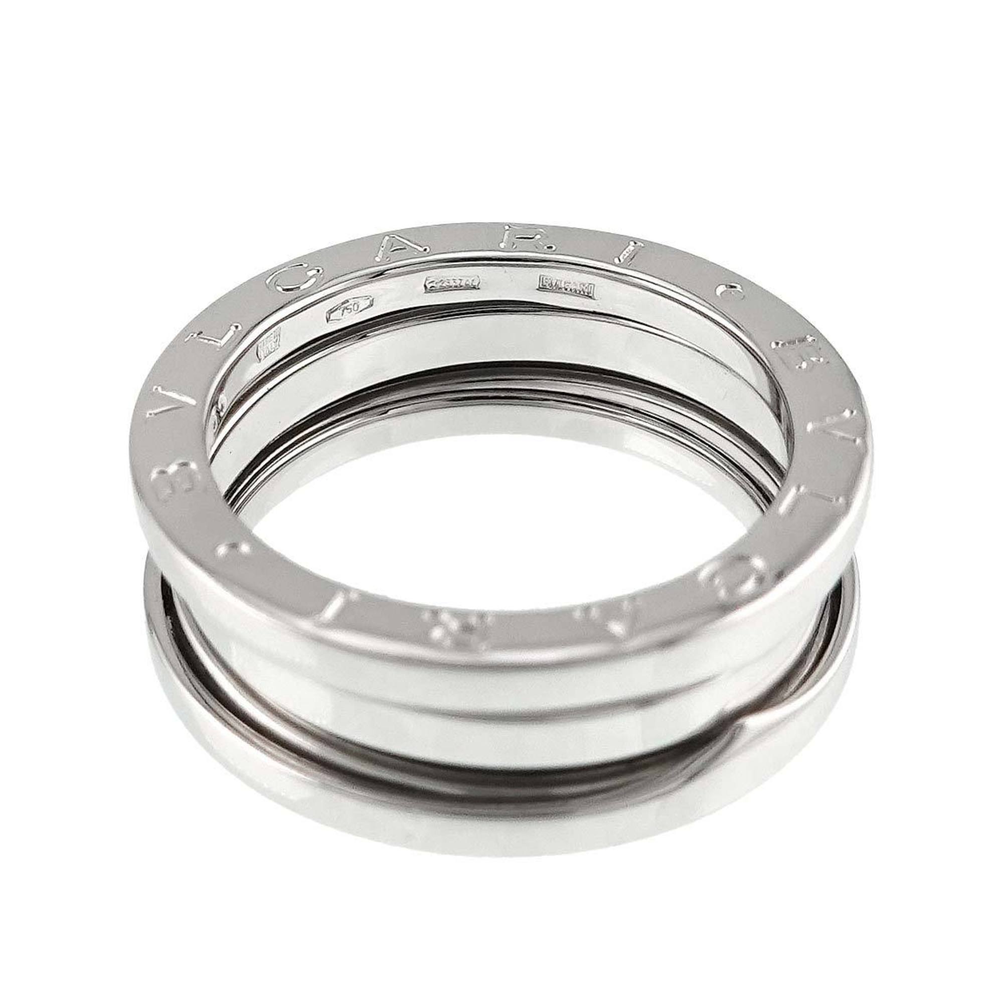 BVLGARI B-ZERO1 3-Band #55 Ring, K18 WG White Gold 750, Ring