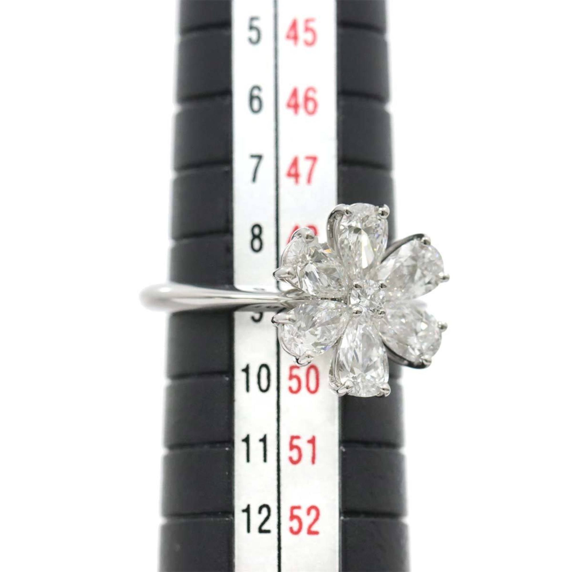 Harry Winston HARRY WINSTON Forget Me Not Ring Diamond Pt Platinum Flower